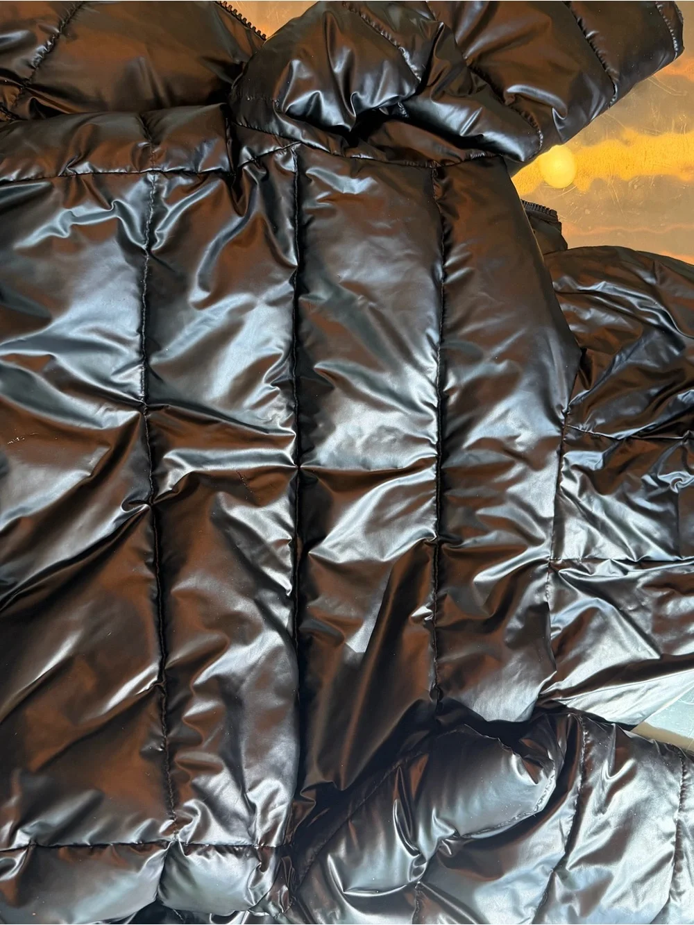 J. Crew Kids Black Shiny Hooded Puffer Jacket